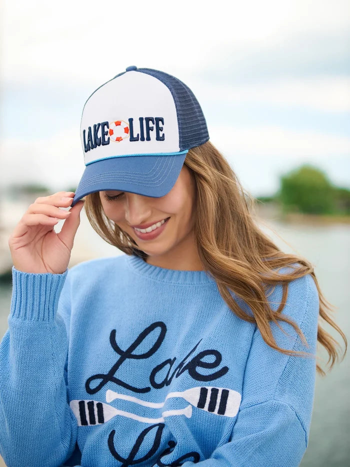 Lake Life Trucker Hat - Greige Goods