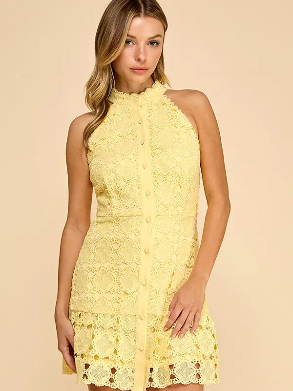 Lemon Lace Dress