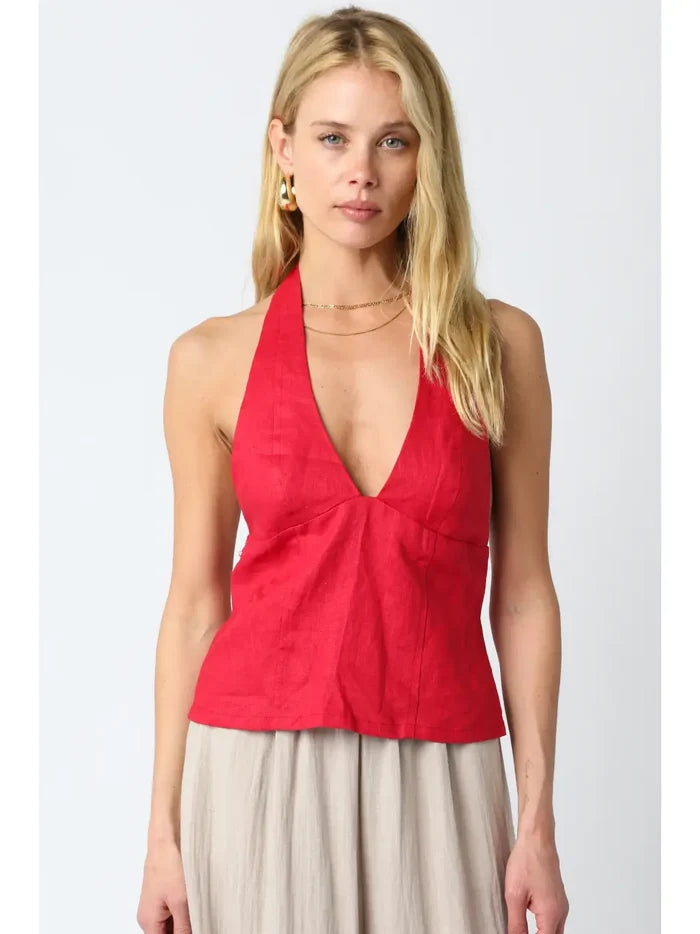 Linen Halter Top