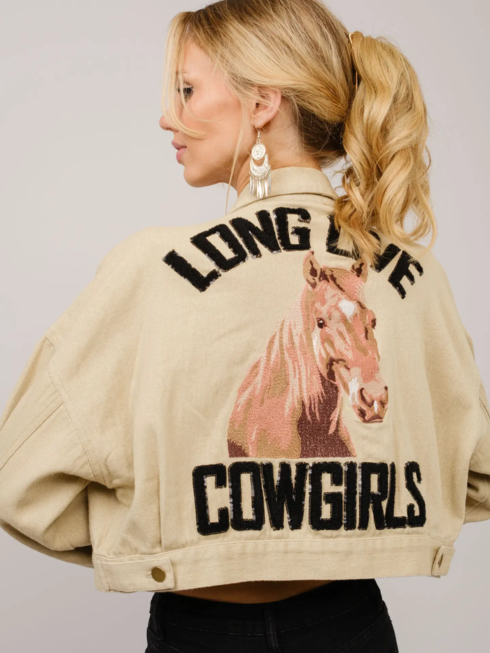 Long Live Cowgirls Denim Jacket - Greige Goods
