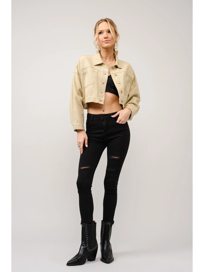 Long Live Cowgirls Denim Jacket - Greige Goods