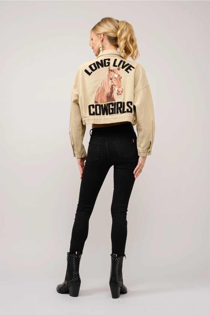 Long Live Cowgirls Denim Jacket - Greige Goods