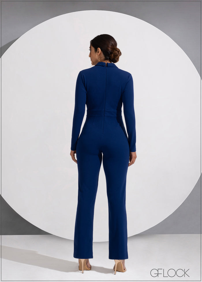 Long Sleeve Blazer Jumpsuit - 190523