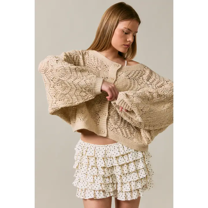 Long Sleeve Crochet Cardigan