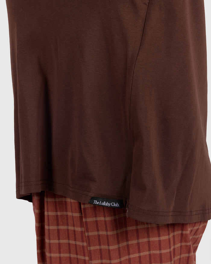 Long Sleeve Essentials Tee | Brown