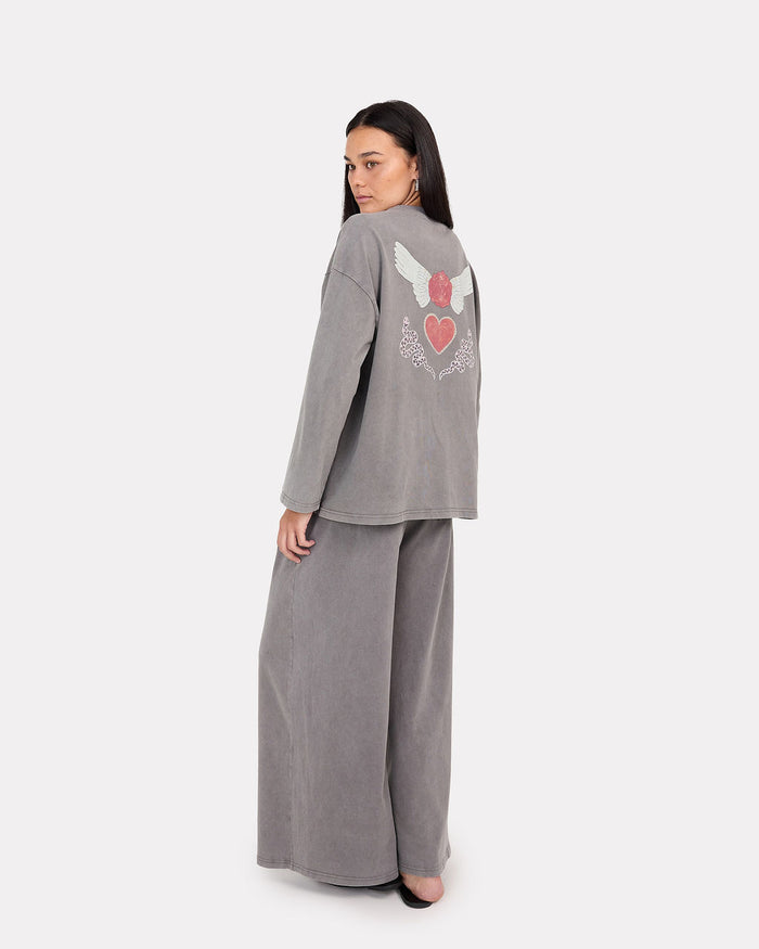 Long Sleeve Essentials Tee in Rebel Hearts - Size Inclusive AU6-26 - The Lullaby Club