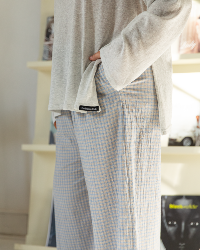 Long Sleeve Essentials Tee in Grey Marle -  Hidden Breastfeeding Zipper - The Lullaby Club