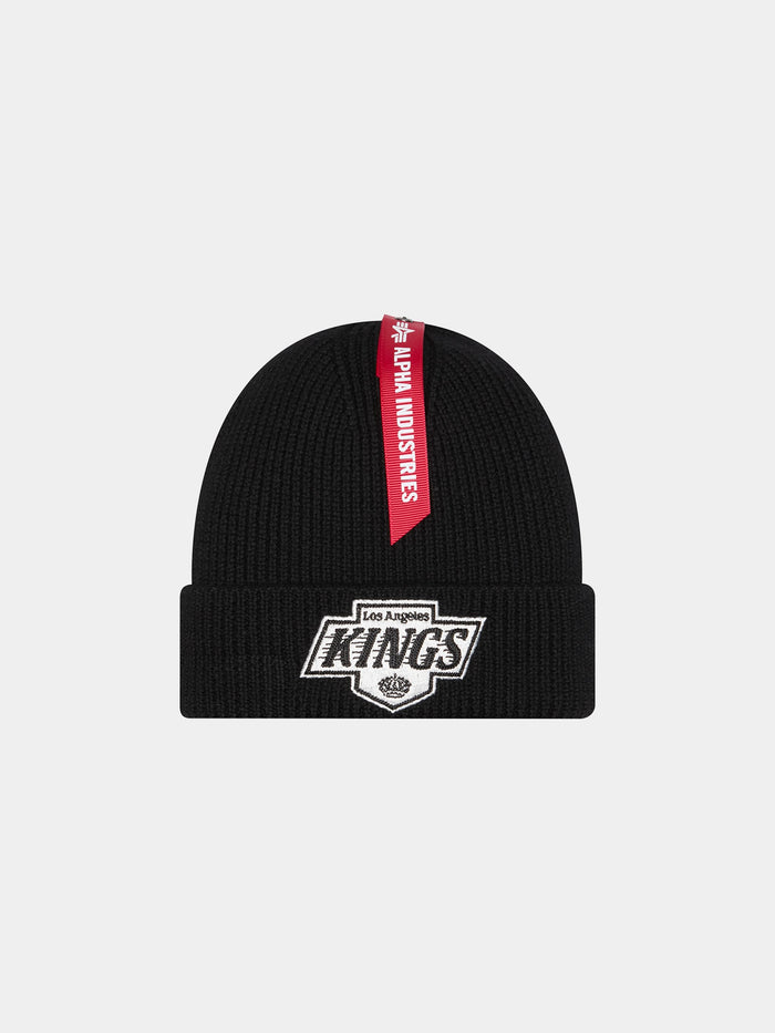 LOS ANGELES KINGS X ALPHA X NEW ERA SHORT CUFF BEANIE ACCESSORY Alpha Industries BLACK O/S