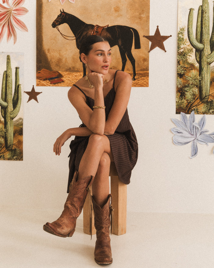 Lulu Wrap Dress in Chocolate Pinstripe - Size Inclusive Maternity Wear - The Lullaby Club