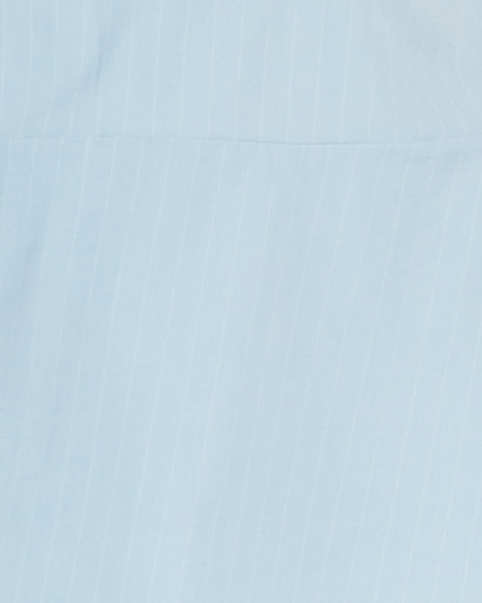Blue Pinstripe Print Detail