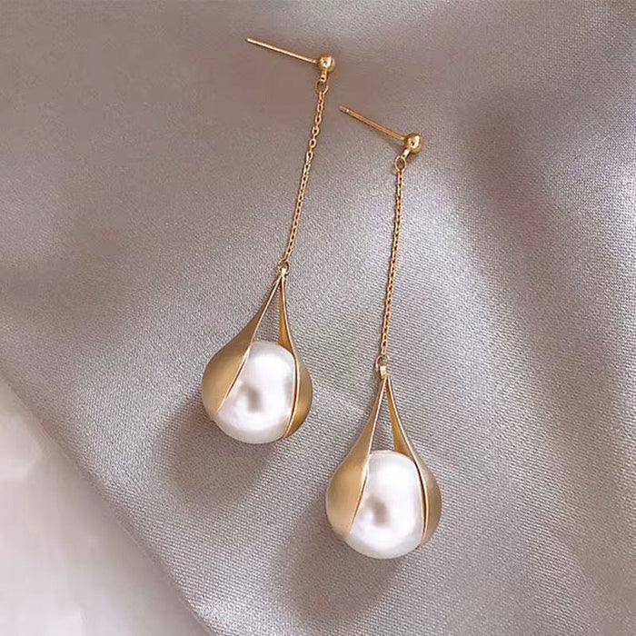 Marisol Pearl Drop Earrings - Greige Goods