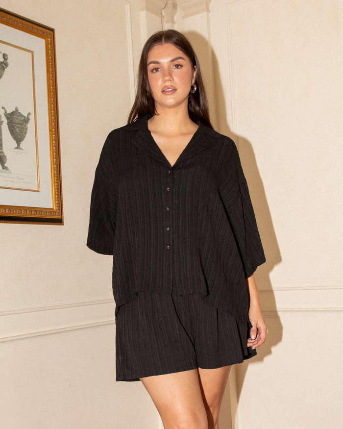 Matilda Shorts | Black Crepe