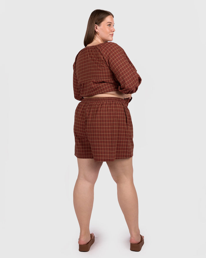 Matilda Shorts | Maple Gingham