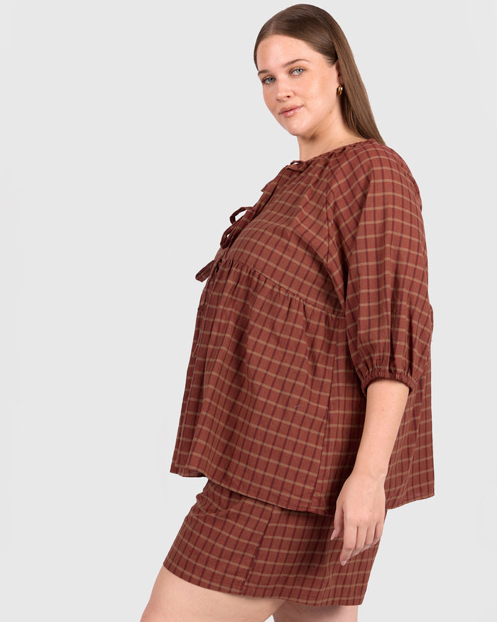 Matilda Shorts | Maple Gingham