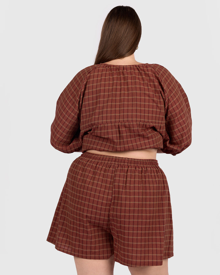 Matilda Shorts | Maple Gingham