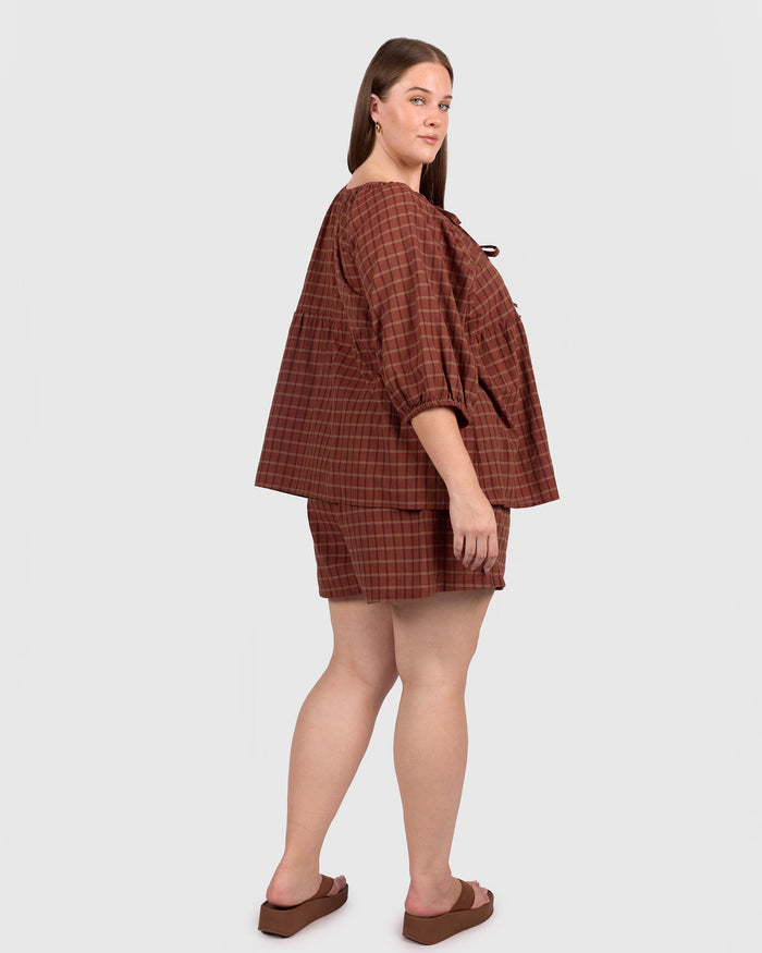 Matilda Shorts | Maple Gingham