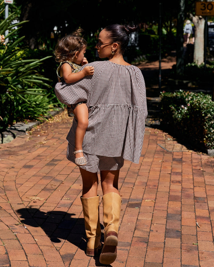 Matilda Shorts | Toffee Gingham