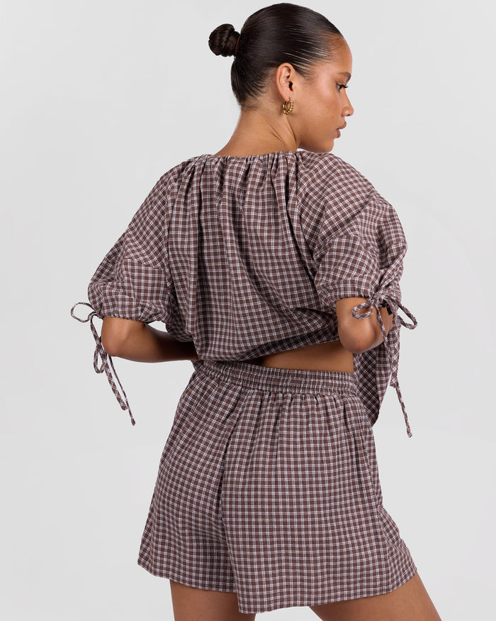 Matilda Shorts | Walnut Gingham