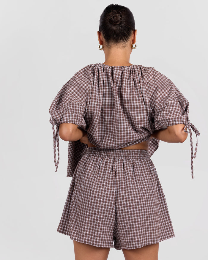 Matilda Shorts | Walnut Gingham