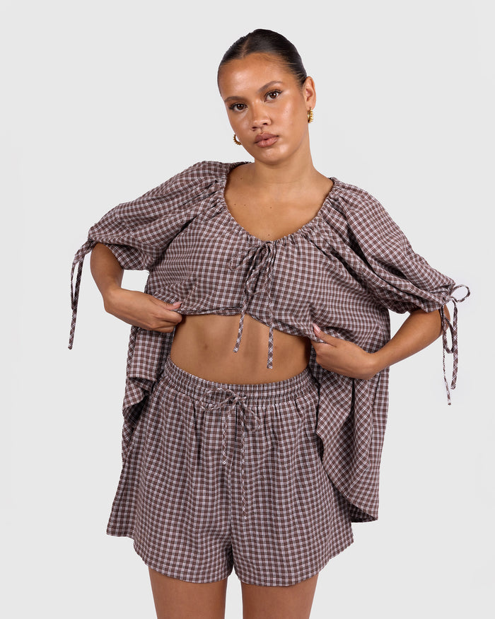 Matilda Shorts | Walnut Gingham
