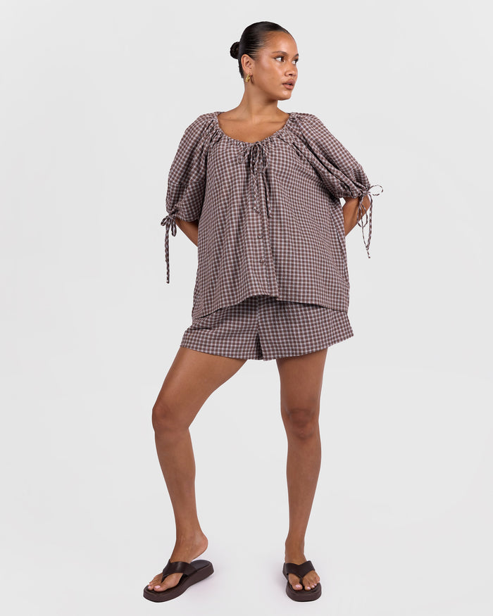 Matilda Shorts | Walnut Gingham