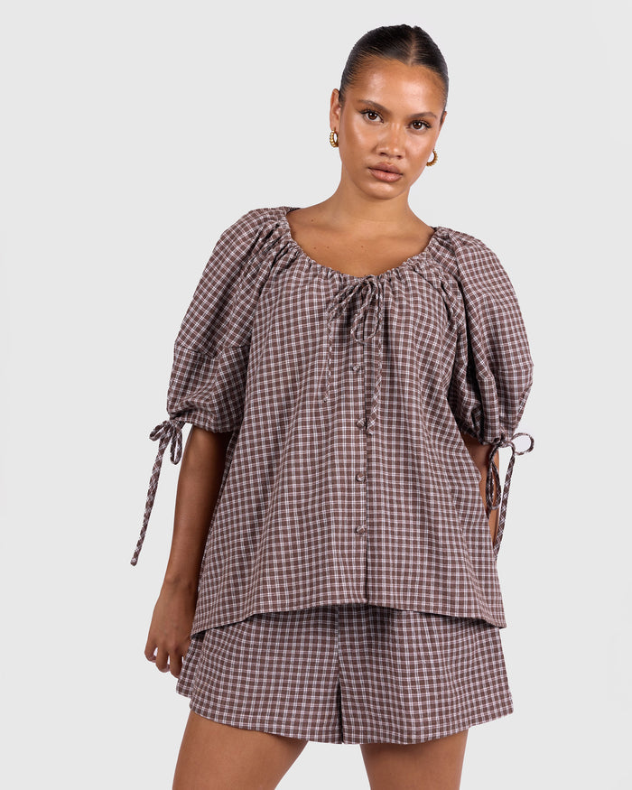 Matilda Shorts | Walnut Gingham