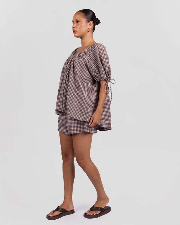 Matilda Shorts | Walnut Gingham