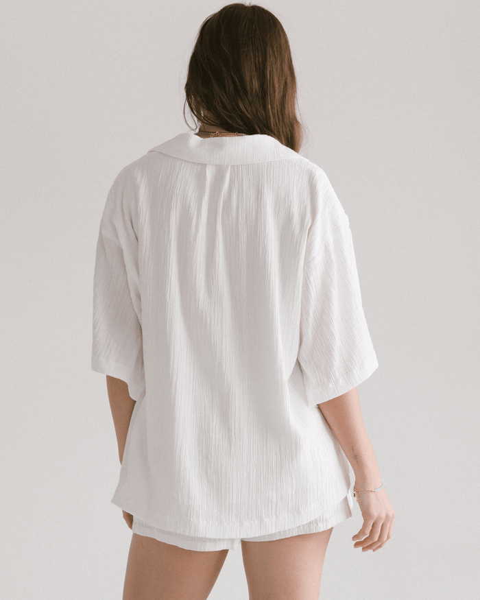 Matilda Shorts | White Crepe