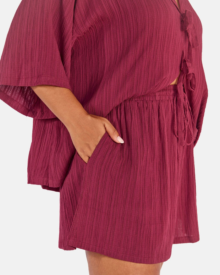 Matilda Shorts | Wine Crepe