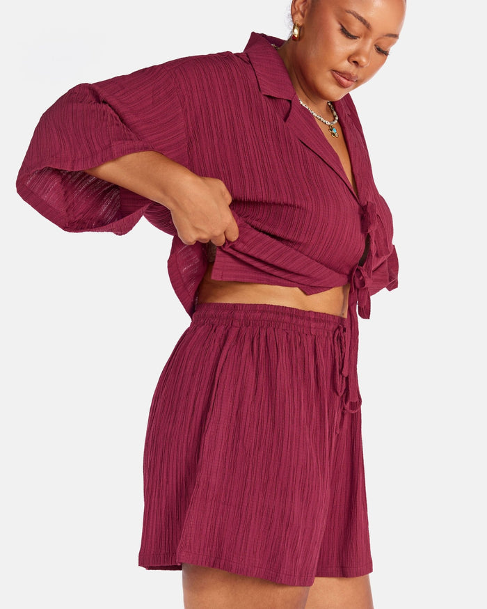 Matilda Shorts | Wine Crepe