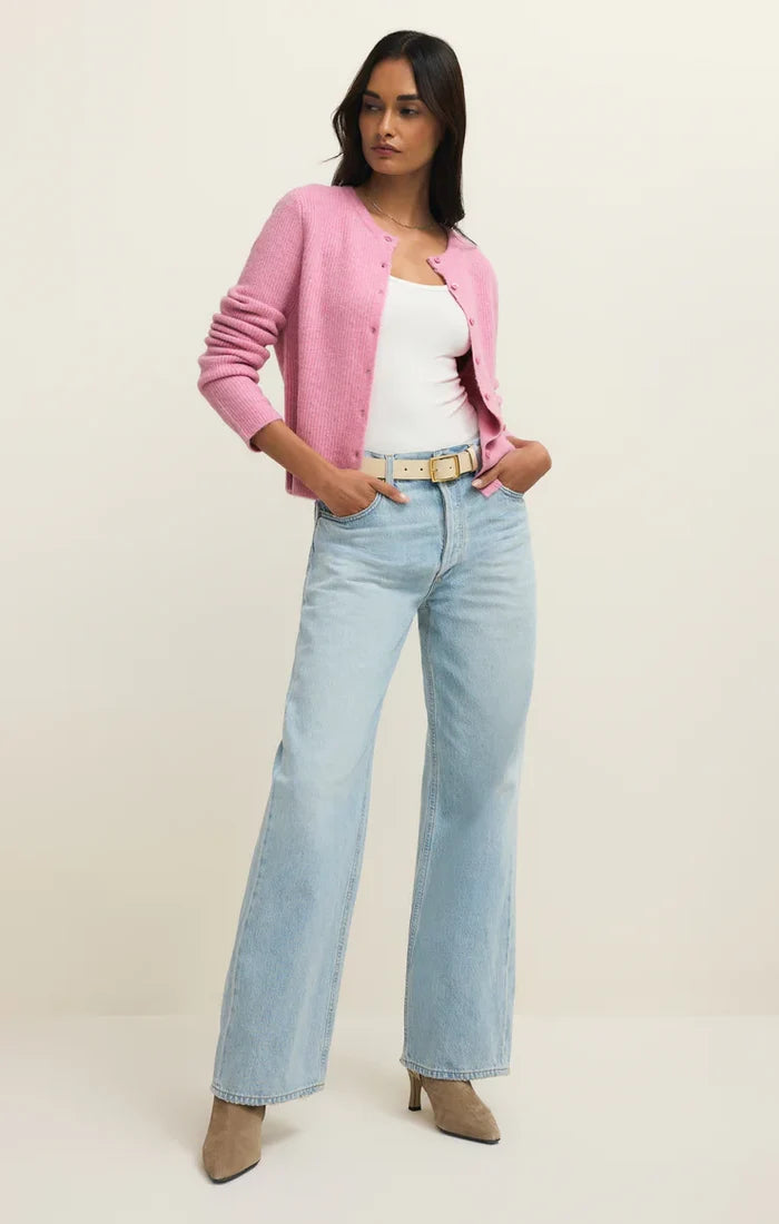Medina Rib Cardigan - Greige Goods