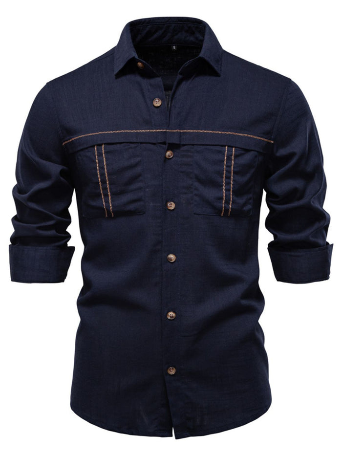 Men's Button Down Collared Neck Shirt for Stylish Comfort