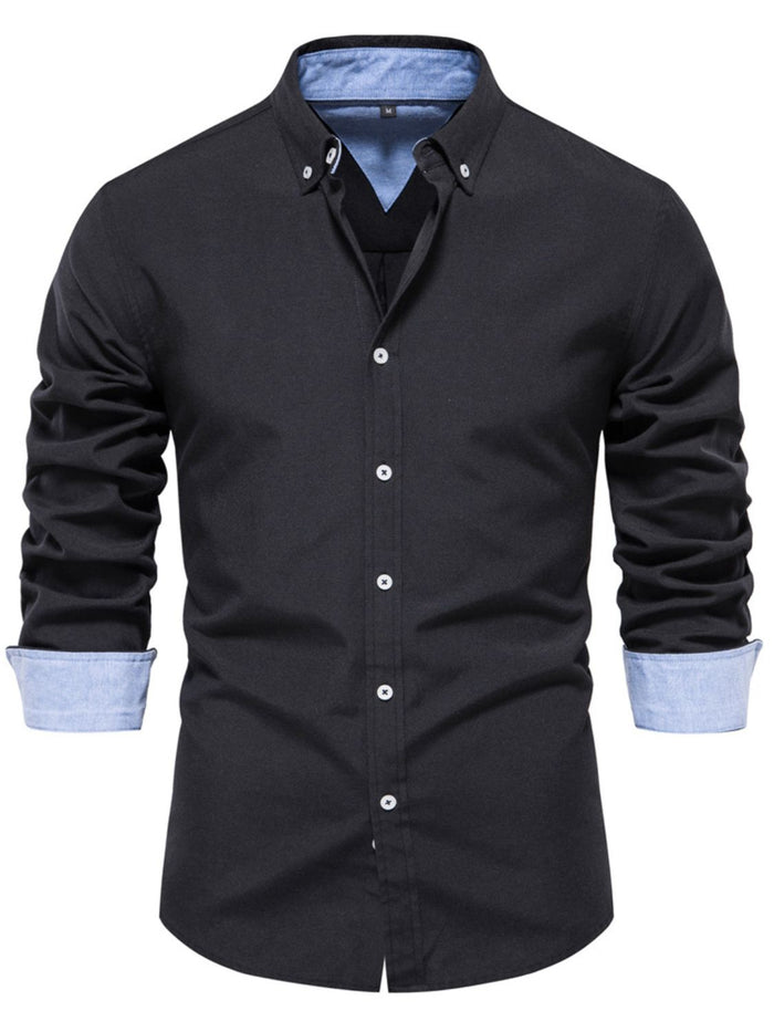 Men's Button Down Collared Neck Shirt for Stylish Comfort