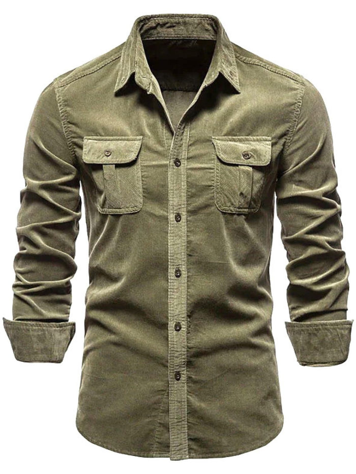 Men's Full Size Collared Neck Button Down Shirt Plus Size