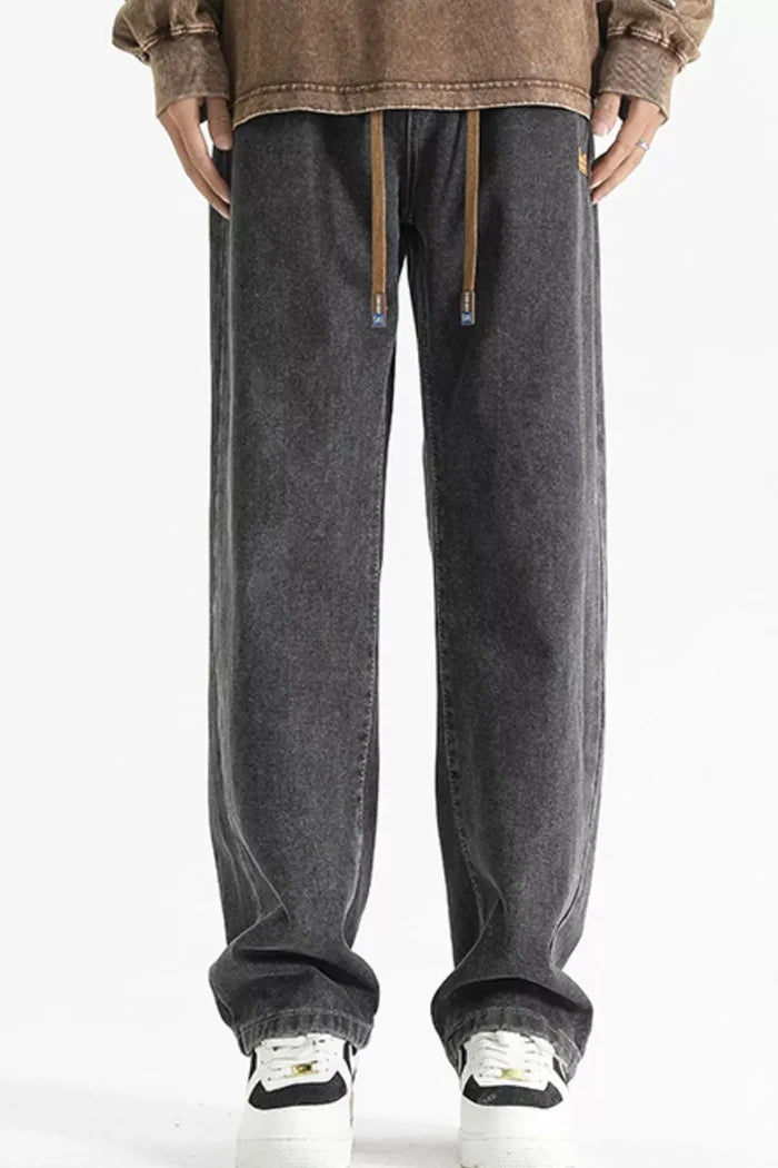 Men's Full Size Loose Fit Drawstring Jeans Plus Size