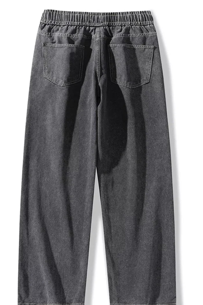 Men's Full Size Wash Loose Fit Jeans Plus Size
