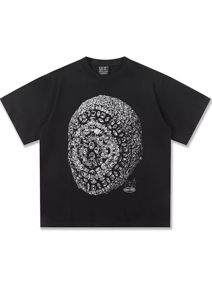 Men's Graphic Round Neck Short Sleeve T-Shirt