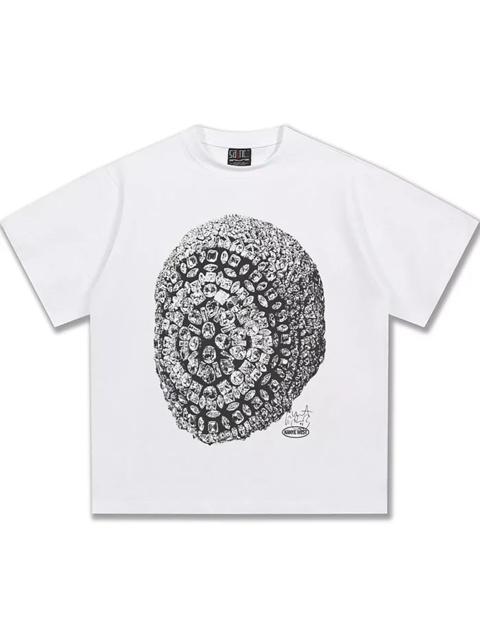 Men's Graphic Round Neck Short Sleeve T-Shirt
