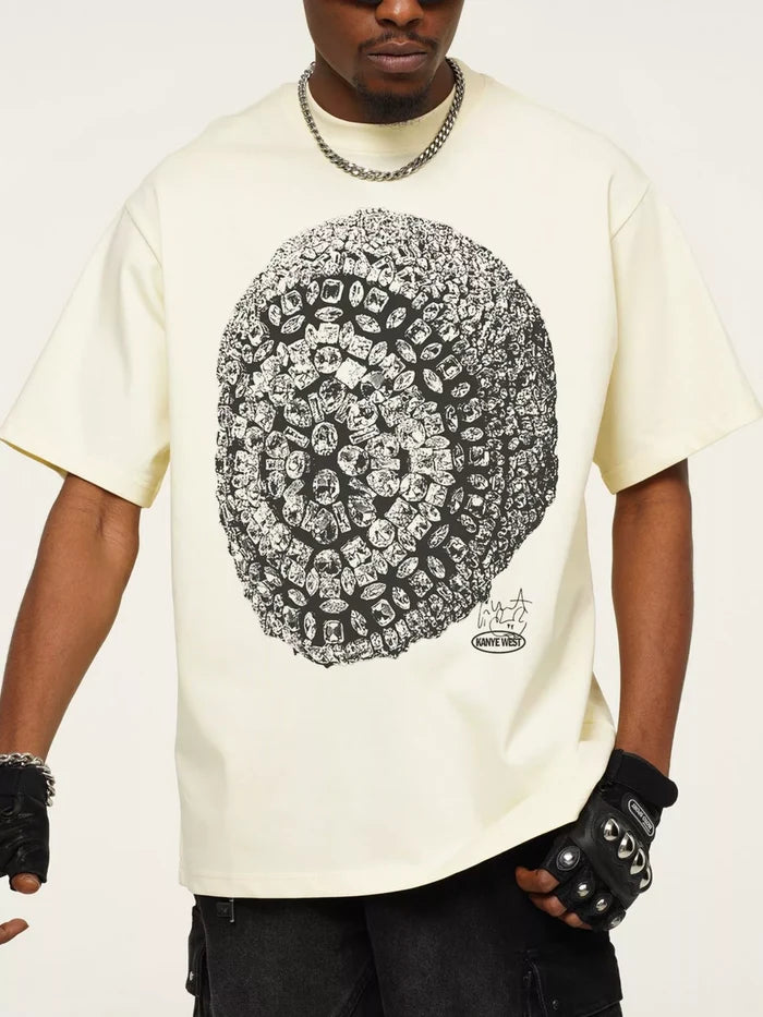 Men's Graphic Round Neck Short Sleeve T-Shirt