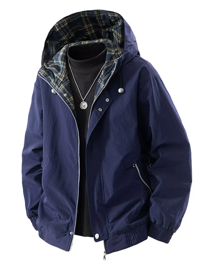 Men's Plus Size Casual Hooded Lightweight Jacket