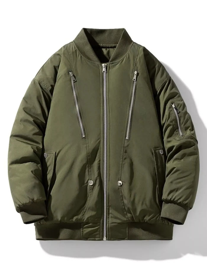 Men's Plus Size Casual Lightweight Padded Bomber Jacket