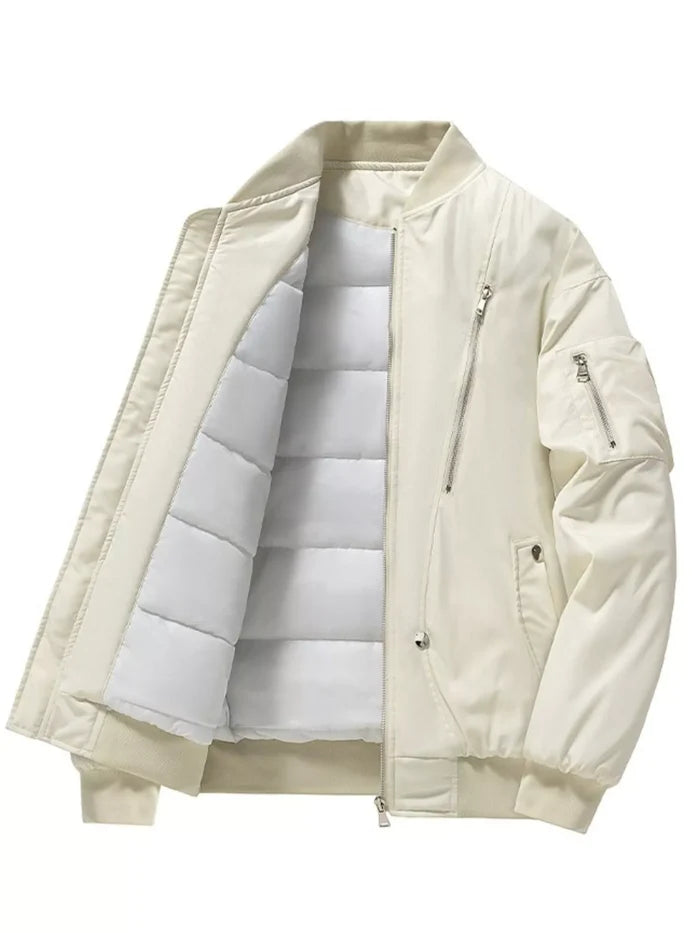 Men's Plus Size Casual Lightweight Padded Bomber Jacket