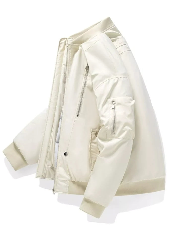 Men's Plus Size Casual Lightweight Padded Bomber Jacket