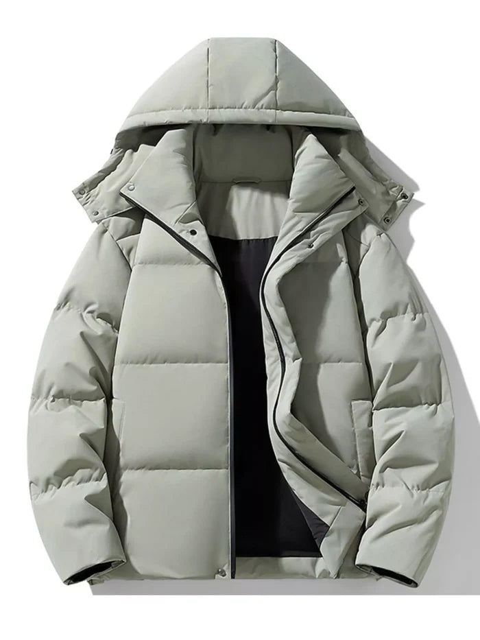 Men's Plus Size Hooded Padded Winter Puffer Jacket