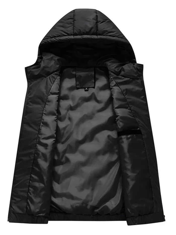 Men's Plus Size Hooded Padded Winter Vest