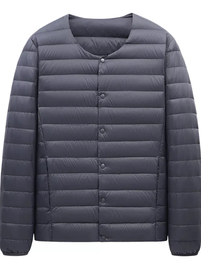 Men's Plus Size Lightweight Snap-Down Jacket