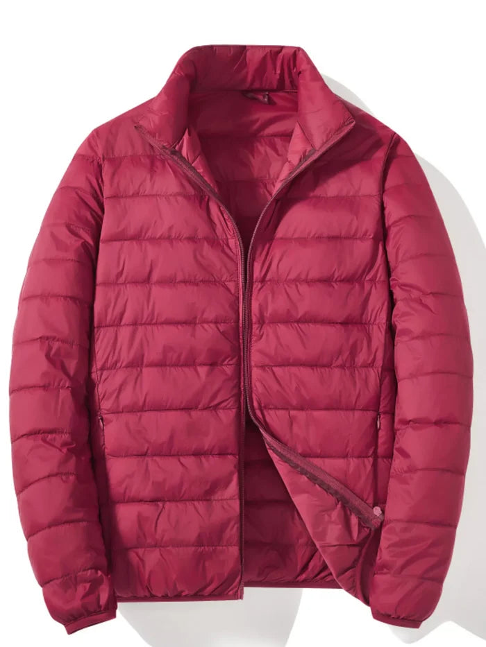 Men's Plus Size Lightweight Zip Up Puffer Jacket