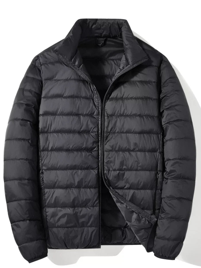 Men's Plus Size Lightweight Zip Up Puffer Jacket