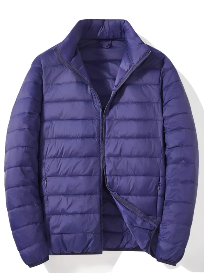 Men's Plus Size Lightweight Zip Up Puffer Jacket