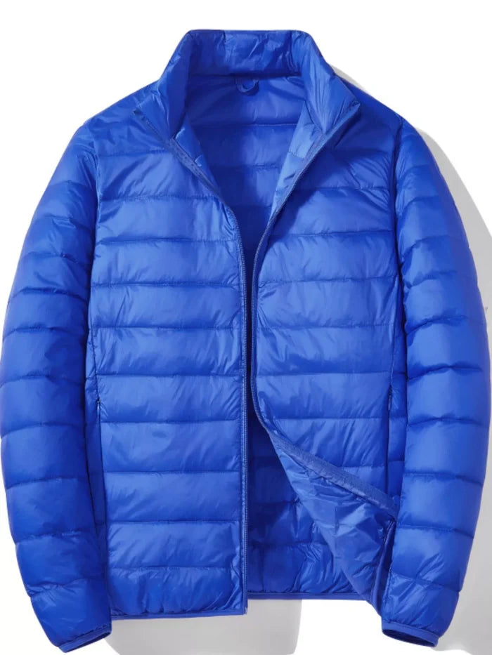 Men's Plus Size Lightweight Zip Up Puffer Jacket